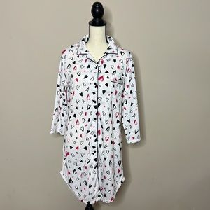New Body Touch Woman’s Button Down Nightgown Pajama Dress
